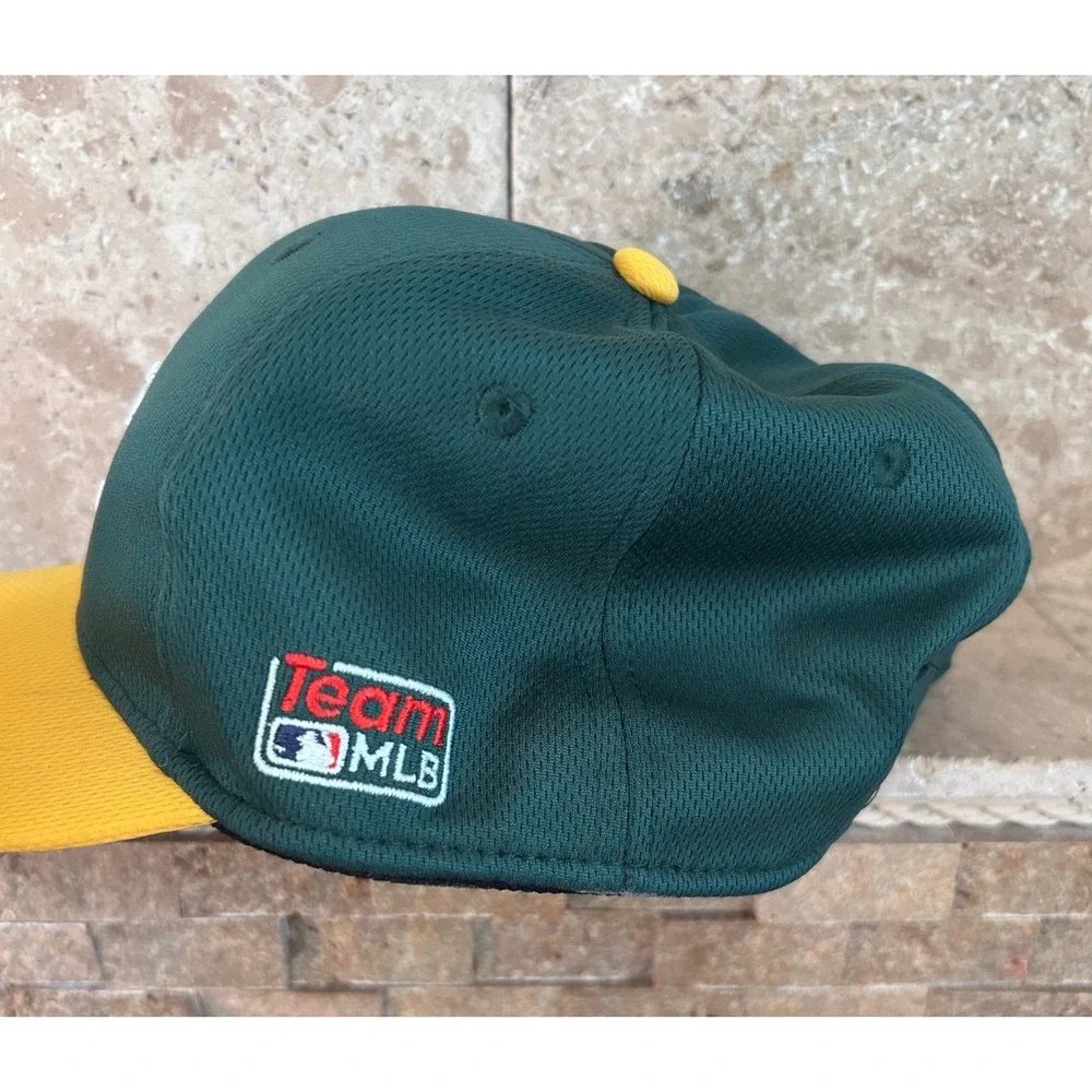 OC Sports Oakland Athletics MLB Hat Green Gold Adjustable Mesh Baseball Cap OSFM